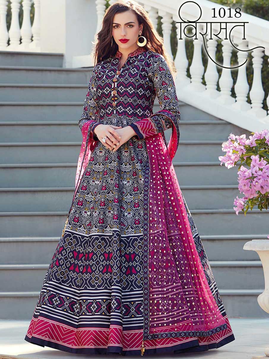 Virasat Vol-5 Readymade Anarkali Printed Salwar Kameez Virasat Vol-5 Readymade Anarkali Printed Salwar Kameez
